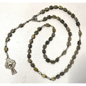 Irish Connemara Marble Rosary Prayer Beads Handcrafted in Ireland by J.C.Walsh